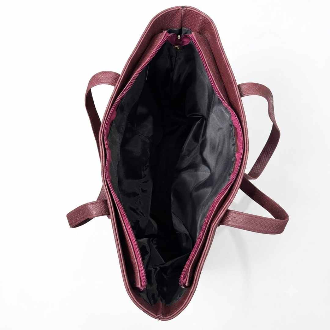Enshee Merlot Tote - Maroon