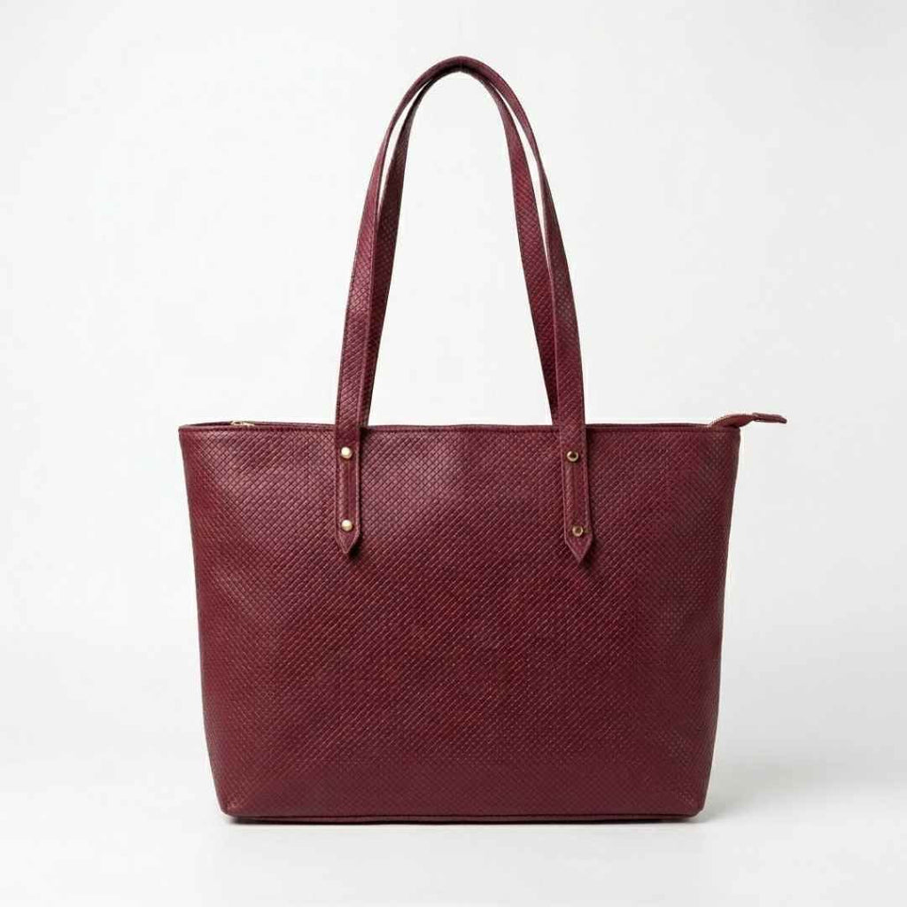 Enshee Merlot Tote - Maroon