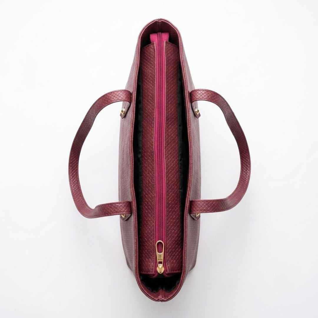 Enshee Merlot Tote - Maroon
