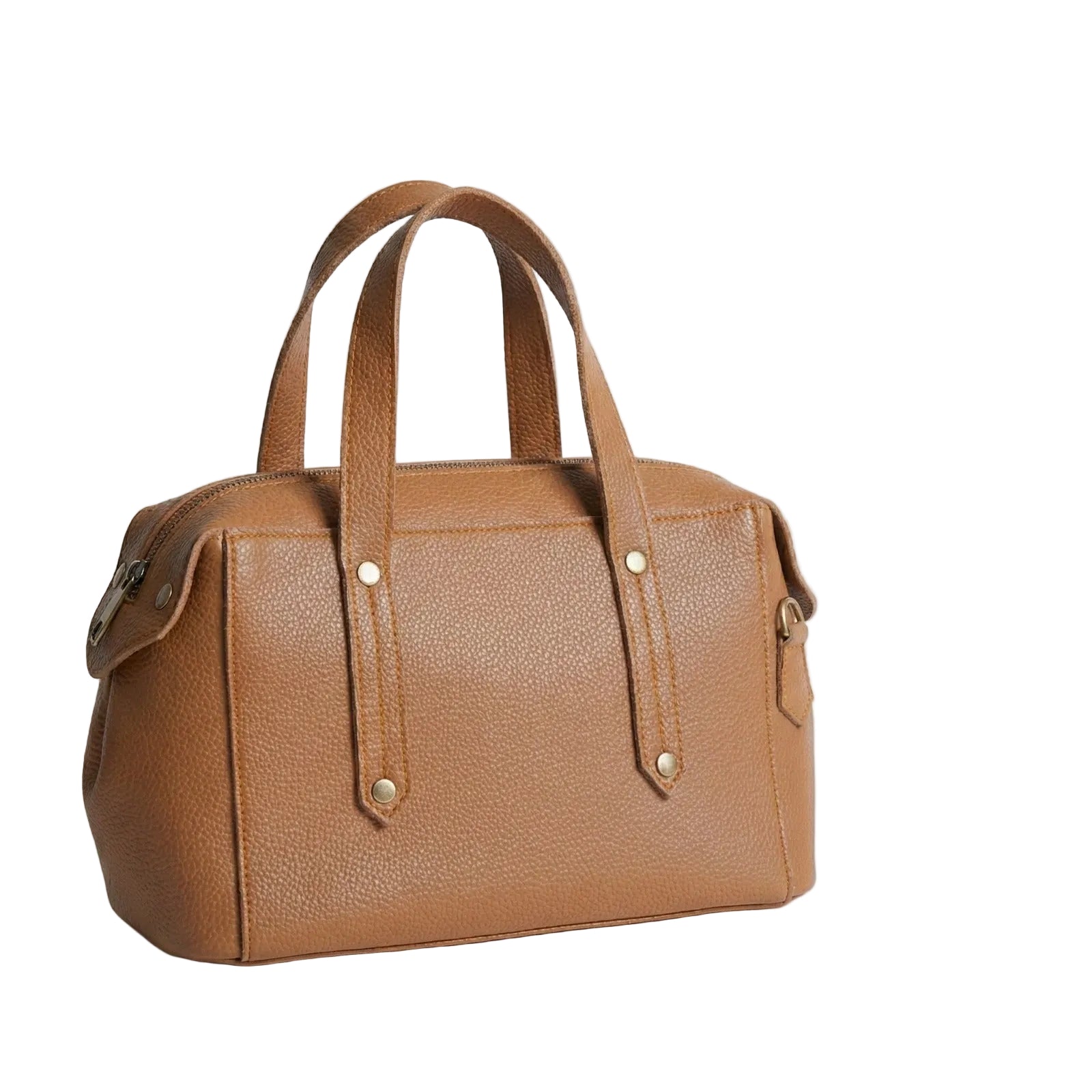 Enshee Drum Handbag - Mustard Brown