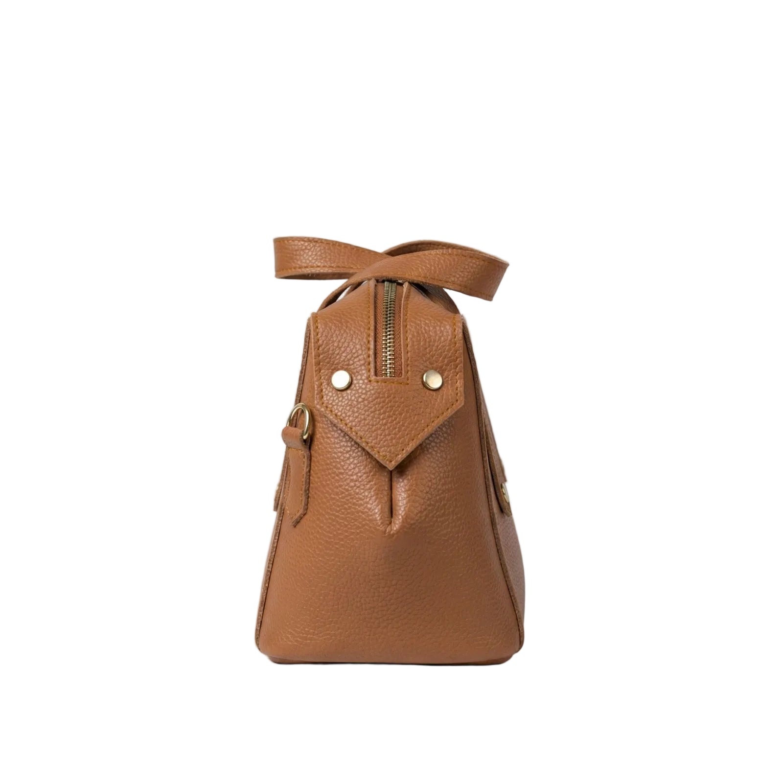 Enshee Drum Handbag - Mustard Brown